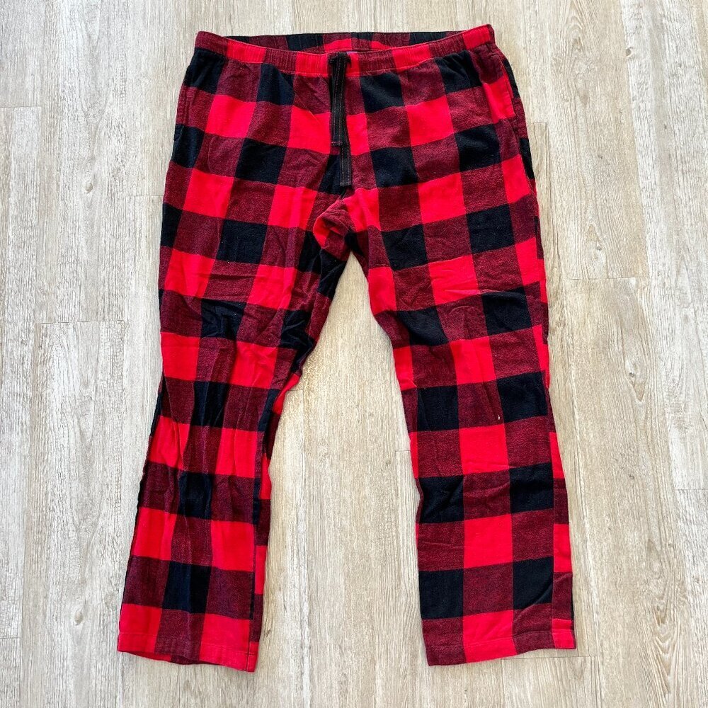 Mens Old Navy Red Plaid Lounge Pants - XXL Tall